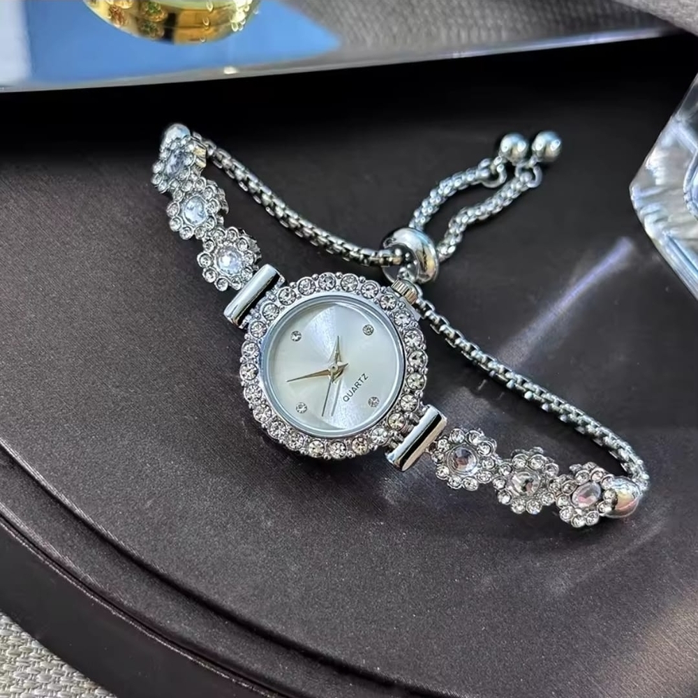 Beautiful Women's Sparkling Rose Gold color Adjustable Size Bracelet, Multicolor